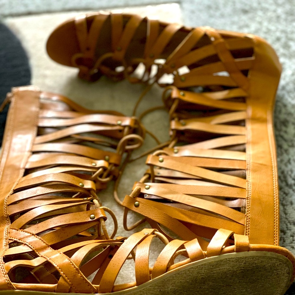 Women’s gladiator sandals, gently used only worn 1x